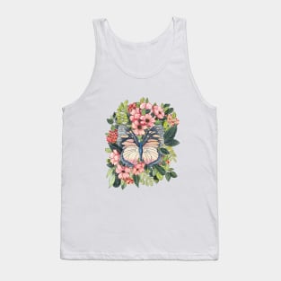 Butterfly in Flowers 3 Tank Top